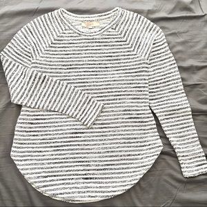 LOFT striped crew neck sweater